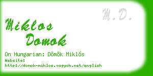 miklos domok business card